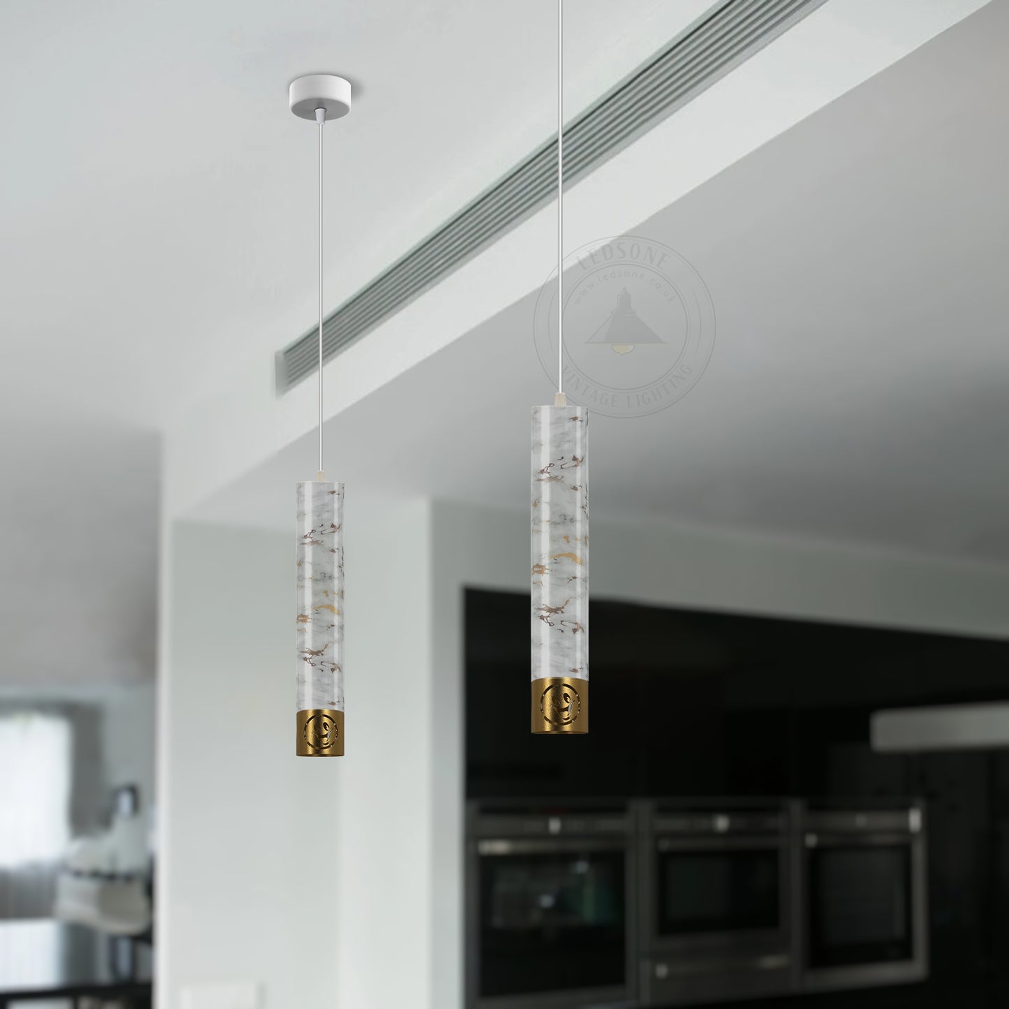 Cylindrical Long Tube Pendant Light~ 3348