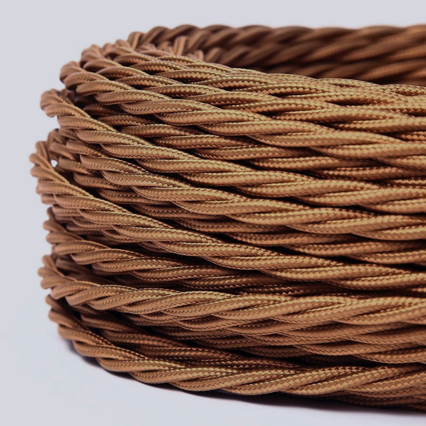 2 Core Twisted Braided Electrical Cable Light Brown~1052