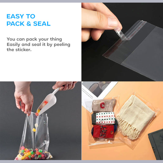 Clear Recolorable Zip Poly Bag Resealable Self Sealing Bag ~ 3729