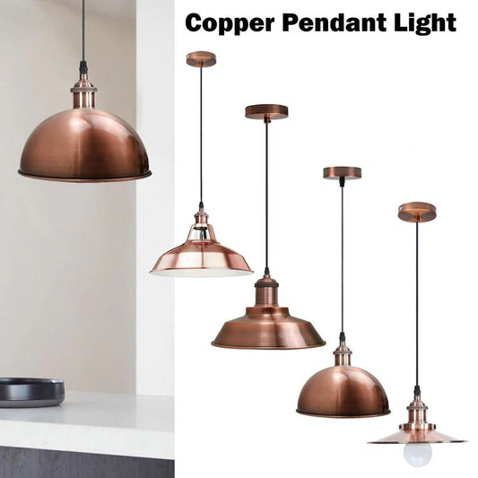 Vintage Industrial Metal Retro Ceiling Pendant Light Copper Shade~2092