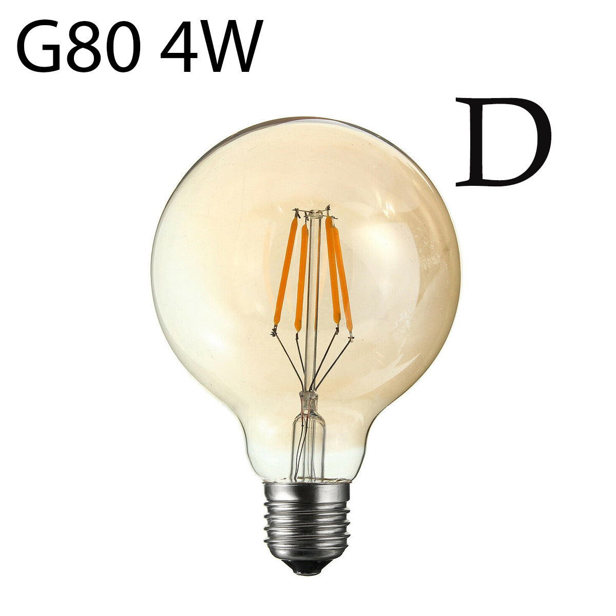 E27 4W G80 Dimmable LED Vintage Filament Classic Light Bulb~2639