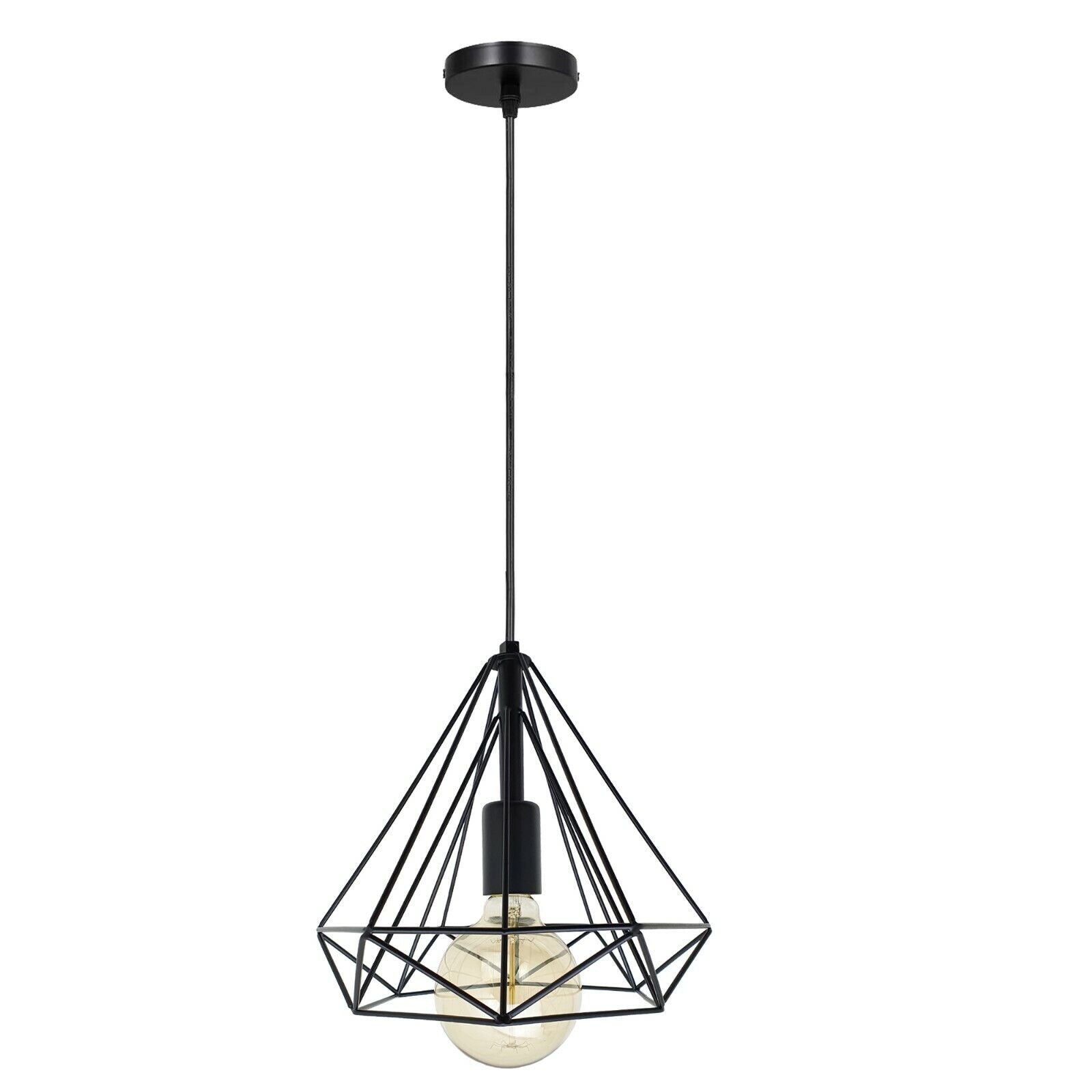  geometric diamond cage ceiling light