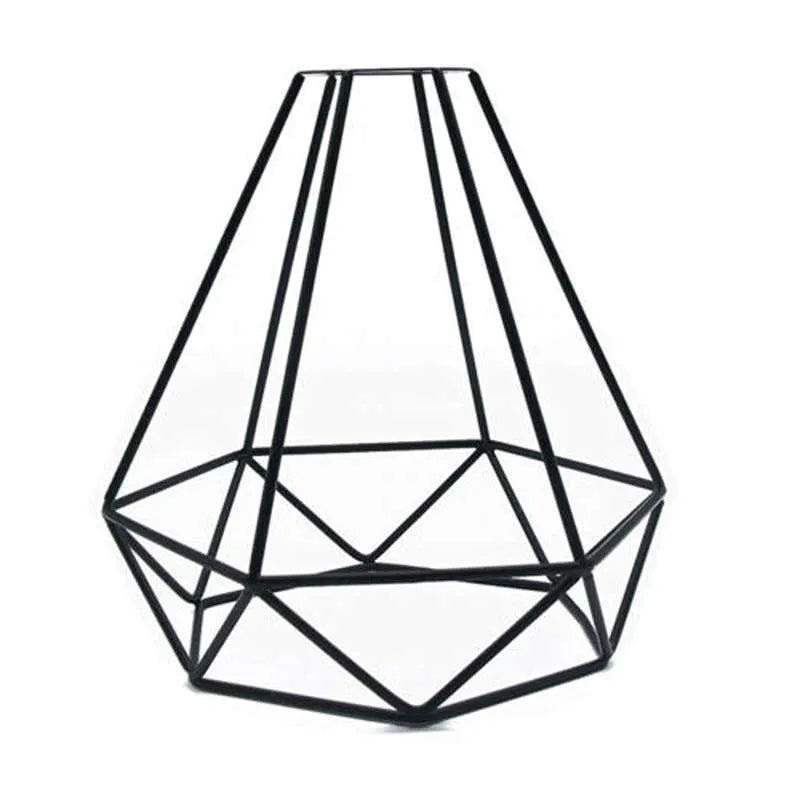 Geometric wireframe pendant lamp with Edison bulb