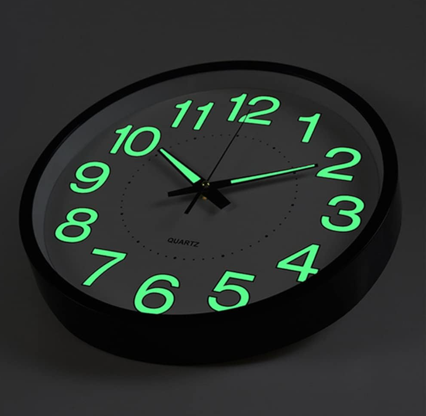 Modern Clock Glow in the Dark Wall Clock~3477