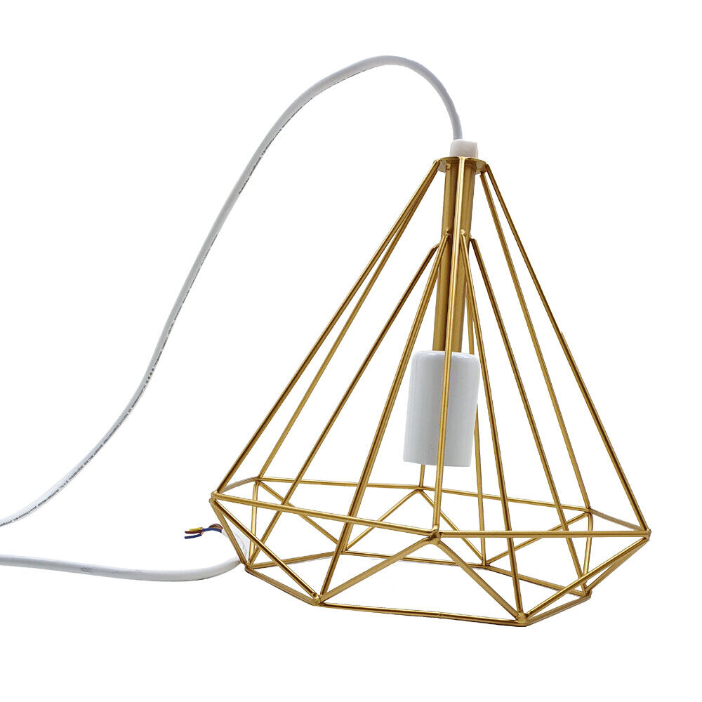 Gold geometric cage Hanging  Light