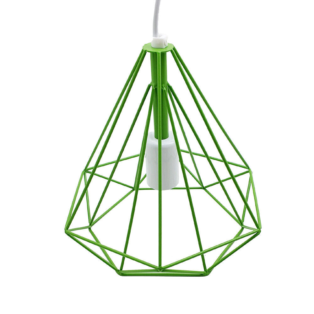 Green geometric cage Lampshade