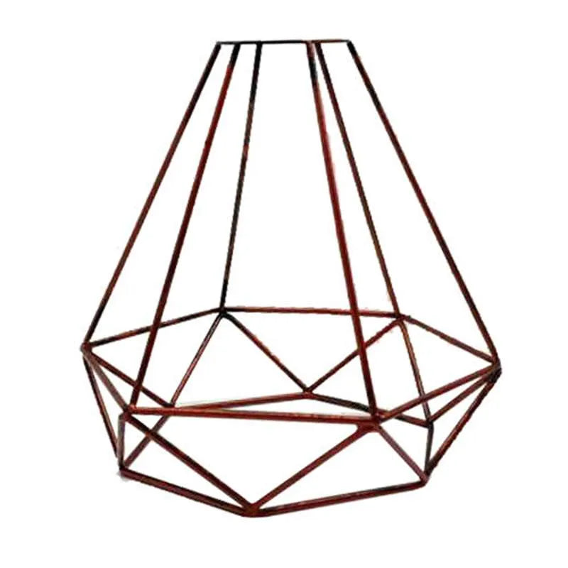 Industrial-style black wireframe pendant light