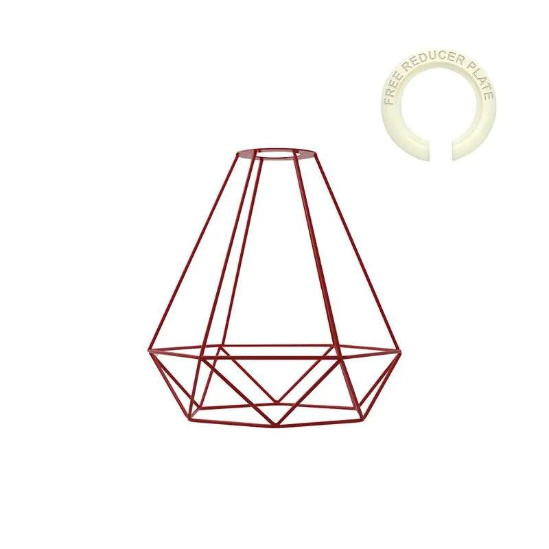 Modern Geometric Red Diamond Contemporary Ceiling Pendant Light