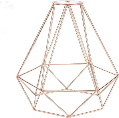 Rose Gold | Industrial-style black wireframe pendant light