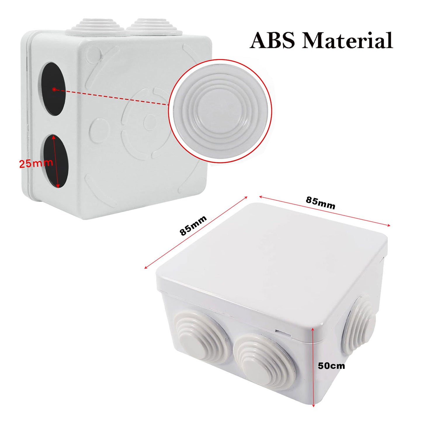 Waterproof Junction Box Surface Mounted Weatherproof Cable Connector~3382