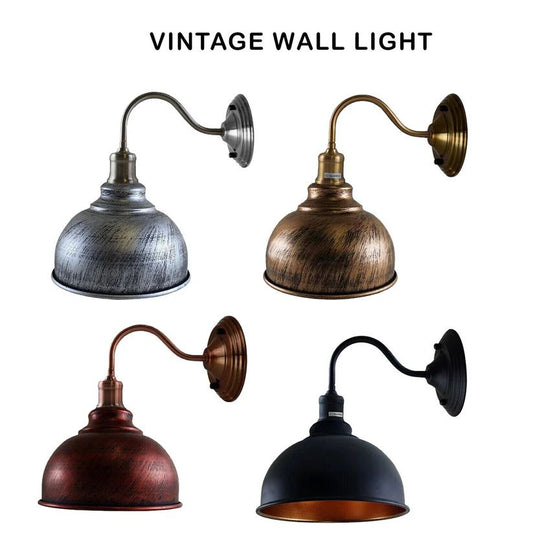 Indoor Wall Light Vintage Dome Metal Wall Lamp ~3861