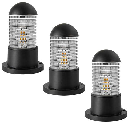 Modern Garden Gate Light with Glass Shade, Ceramic E27 Lamp Holder, and Stylish Lampshade 