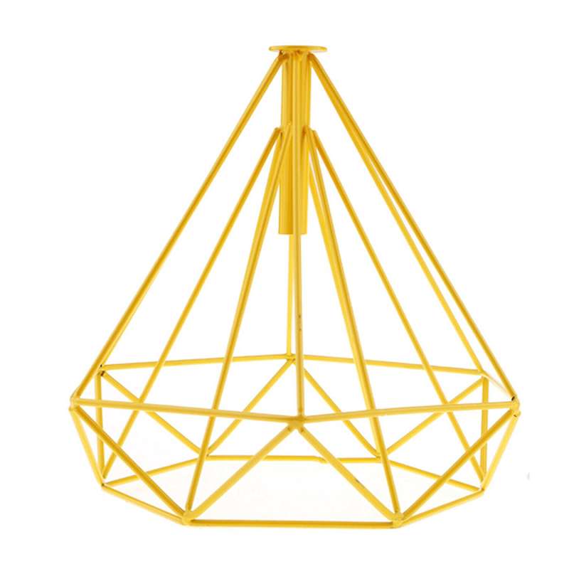 Yellow Gold Geometric Cage Lampshade