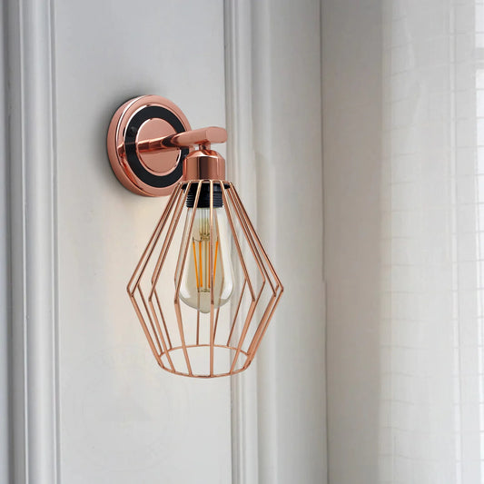 Bedroom Wall Lights Fitting Rose Gold Fixture ~ 3518