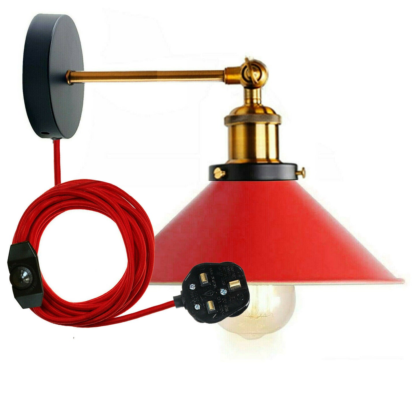 adjustable plug-in indoor wall lights