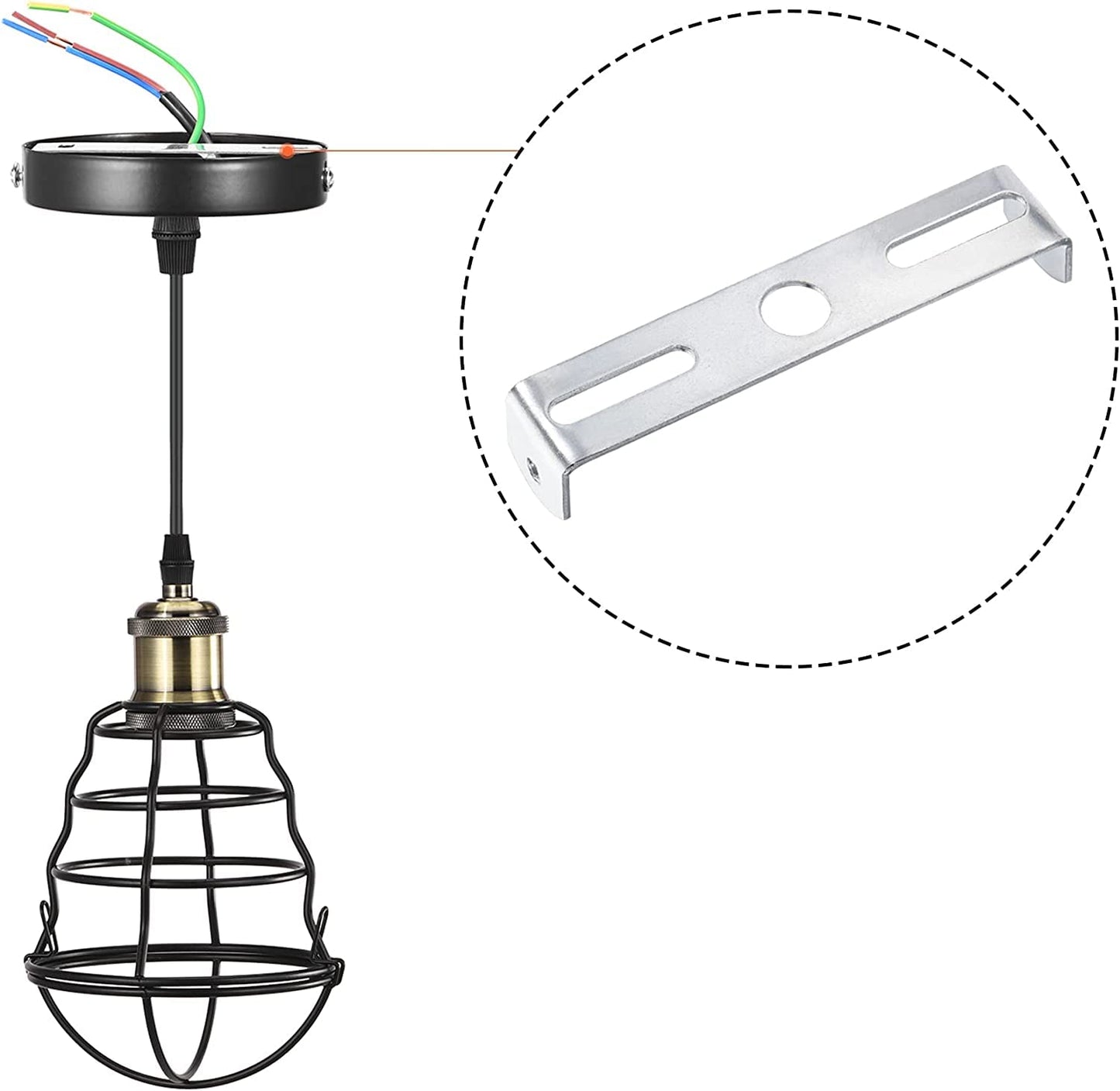 Efficient Ceiling Fixture and LED Light Mounting Brackets 115mm with Accessories~1591