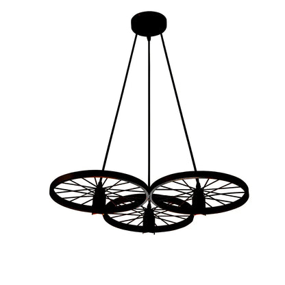 Industrial Vintage 3 Way Wheel Ceiling Hanging Pendant Lamp~1548