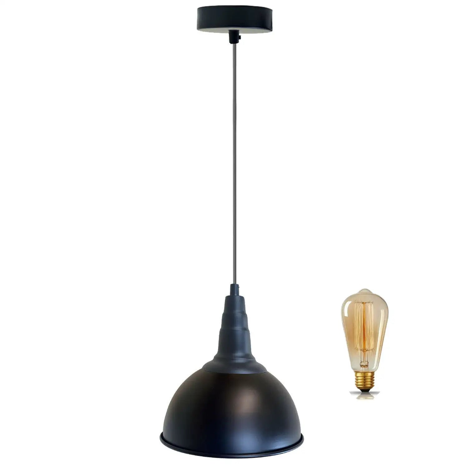 black pendant light