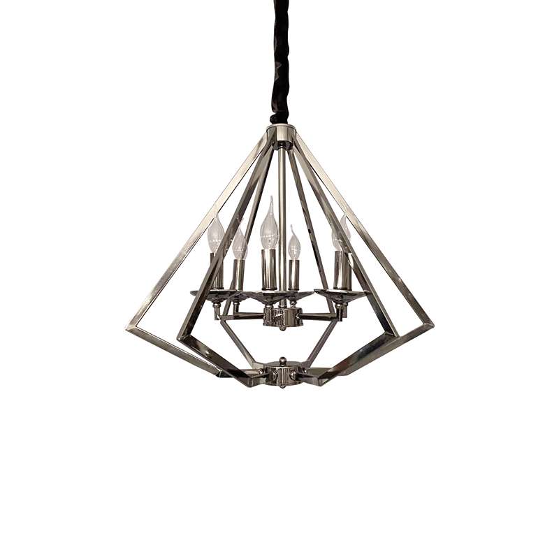 diamond 6-light ceiling chandelier