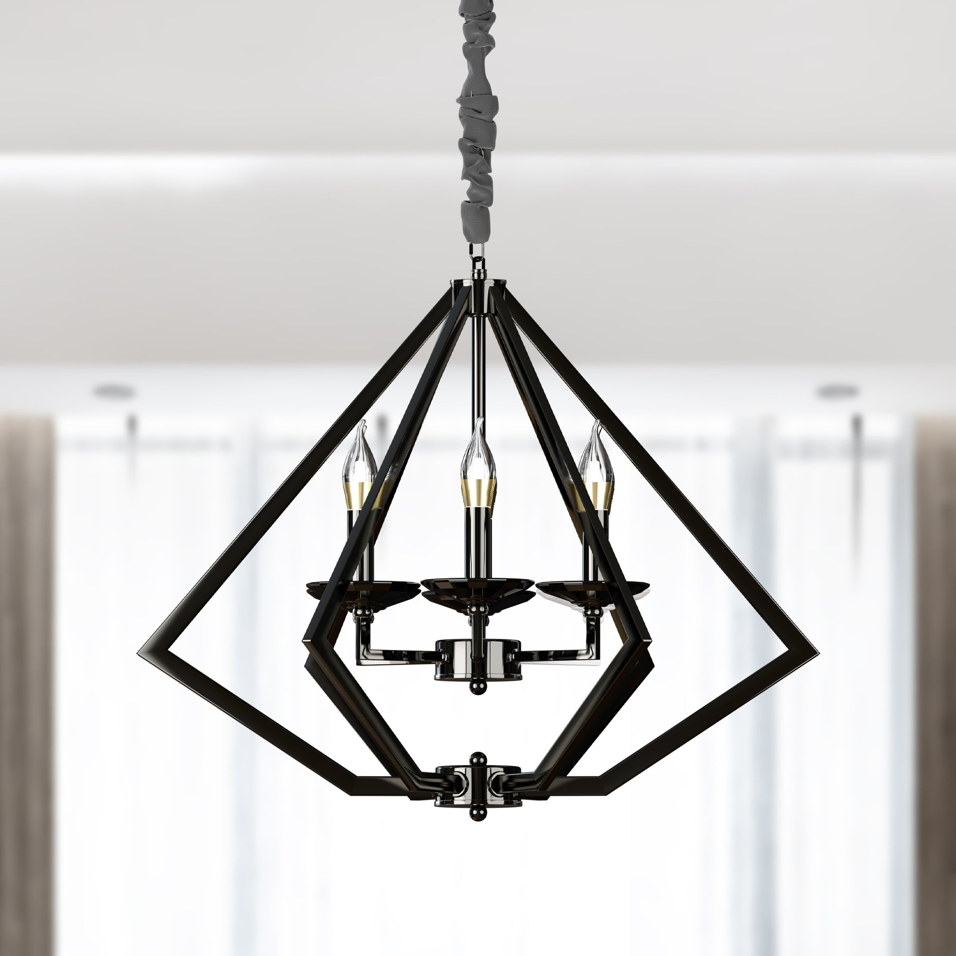 diamond 6-light chandelier ceiling lamp