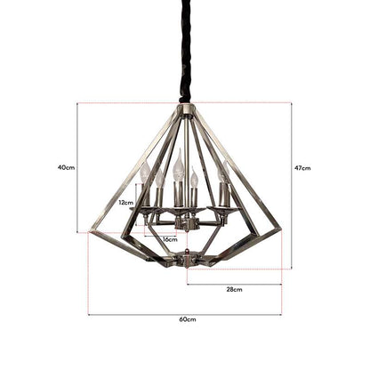 diamond 6-light chandeliers