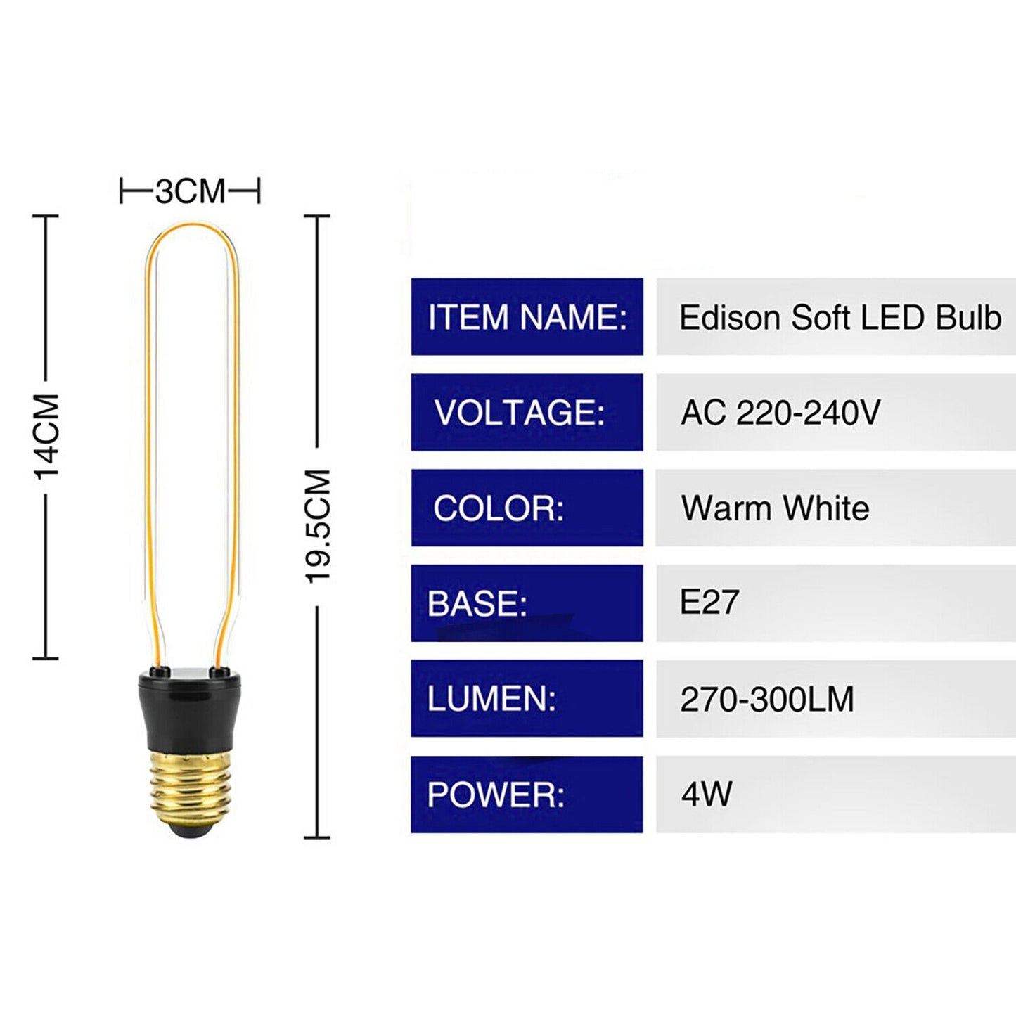 4W / 8W LED Light Soft Filament E27 Decorative Industrial Light~2128