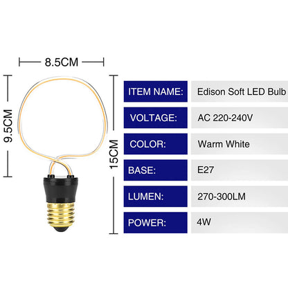 4W / 8W LED Light Soft Filament E27 Decorative Industrial Light~2128