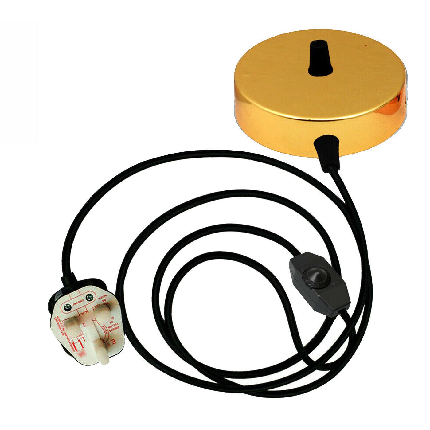 Plug-in Pendant Light Kit | Dimmer, UK Plug, Flex Wire ~ 3850