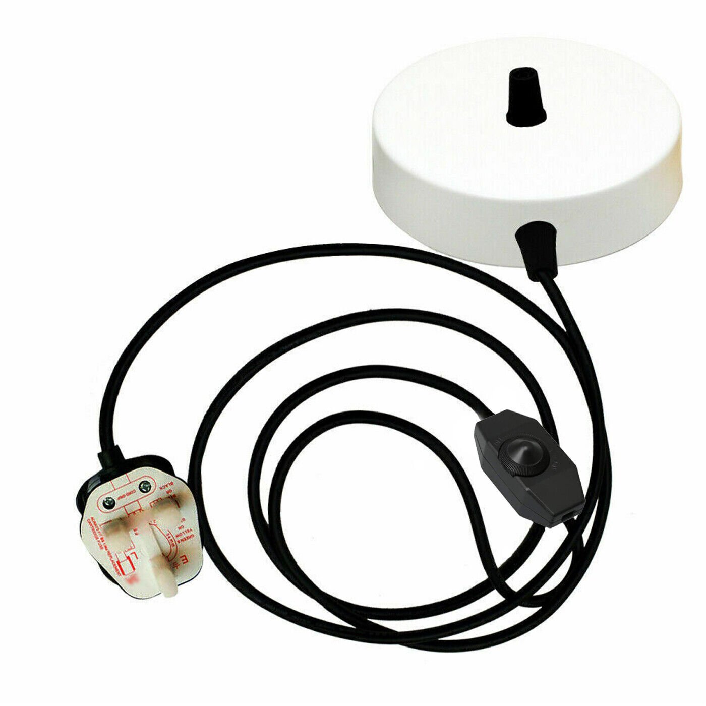 Plug-in Pendant Light Kit | Dimmer, UK Plug, Flex Wire ~ 3850