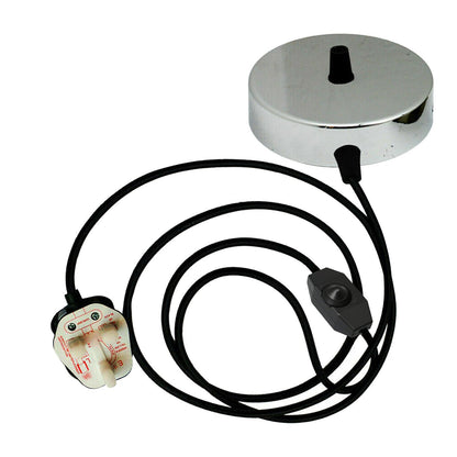 Plug-in Pendant Light Kit | Dimmer, UK Plug, Flex Wire ~ 3850