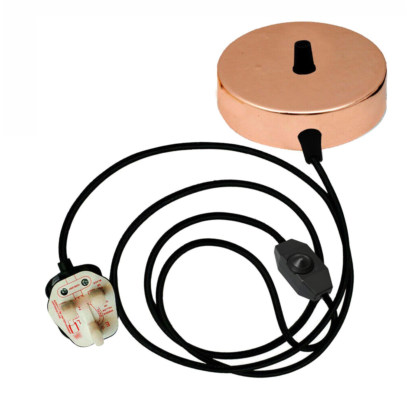 Plug-in Pendant Light Kit | Dimmer, UK Plug, Flex Wire ~ 3850