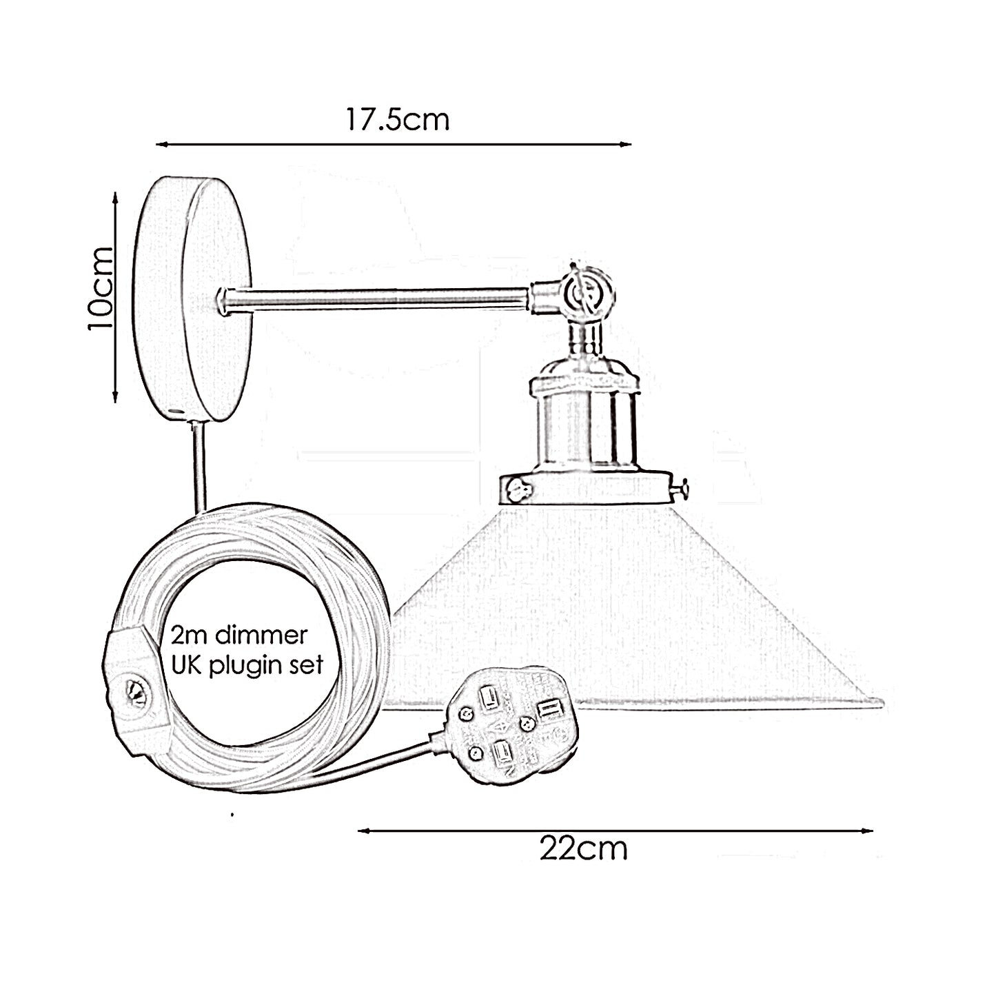 lounge wall lights size