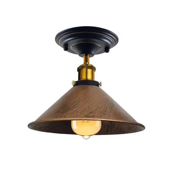 Semi flush mount cone shade Ceiling Light