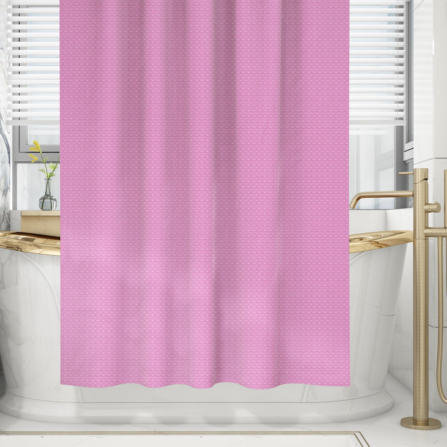 pink shower curtain