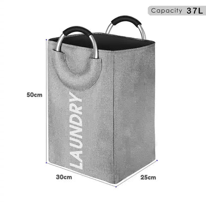 37L Collapsible Heavy Duty Laundry Bag with Handles Only~3800