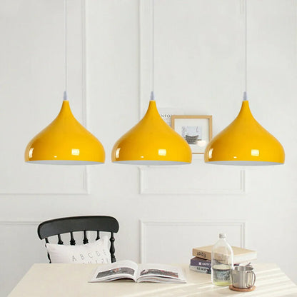Yellow Industrial Metal Cage Ceiling Pendant Light Shade~1316