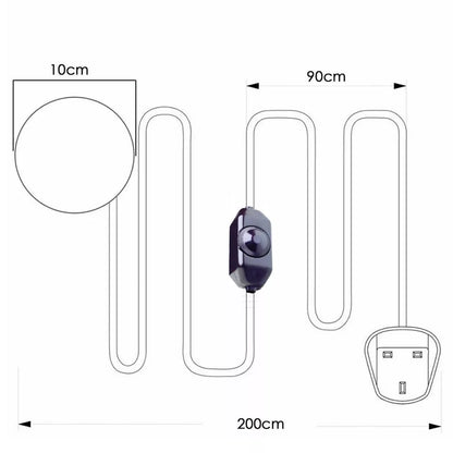 Plug-in Pendant Light Kit | Dimmer, UK Plug, Flex Wire ~ 3850