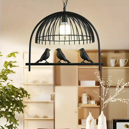 Unique Birdcage Pendant Fixture | Modern Style with Hanging Chain~2101