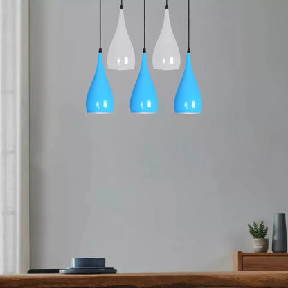 Metal 5 Way Colour Ceiling  Pendant Hanging Light Fitting ~3761