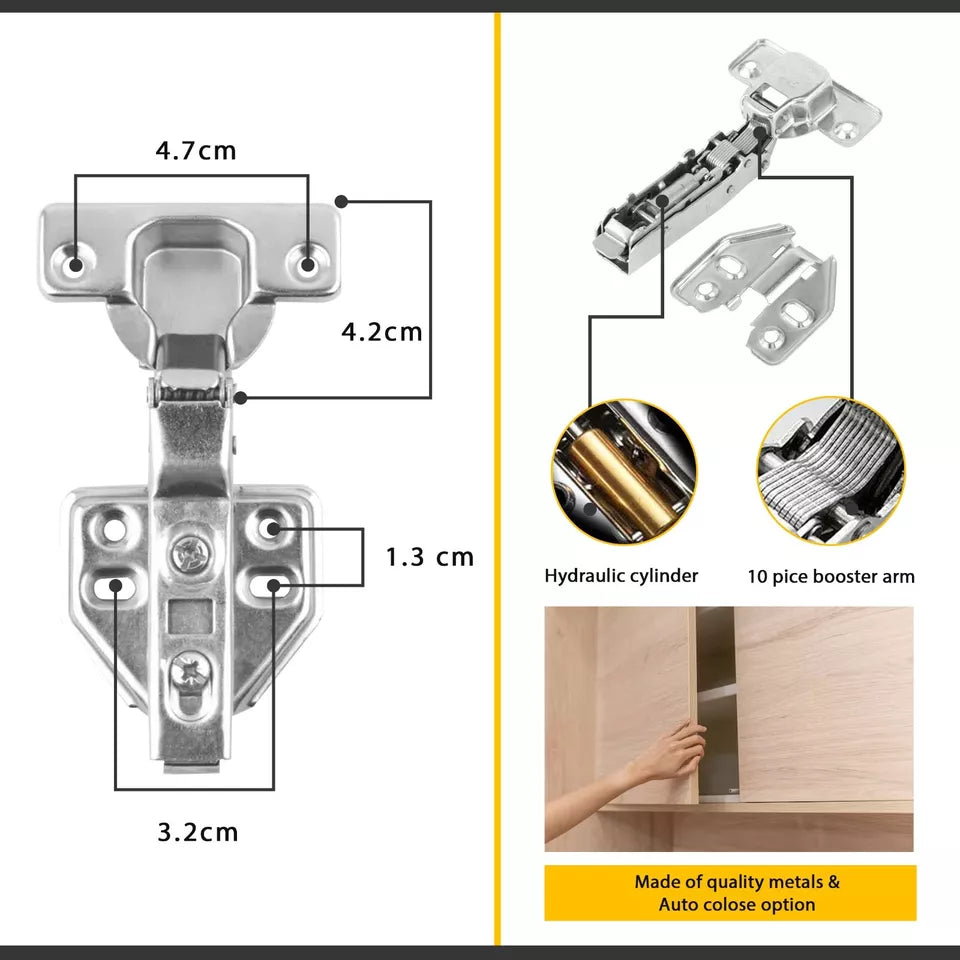 Cabinet Cupboard Door Close Kitchen Hinge Hydraulic Soft Closer ~3750