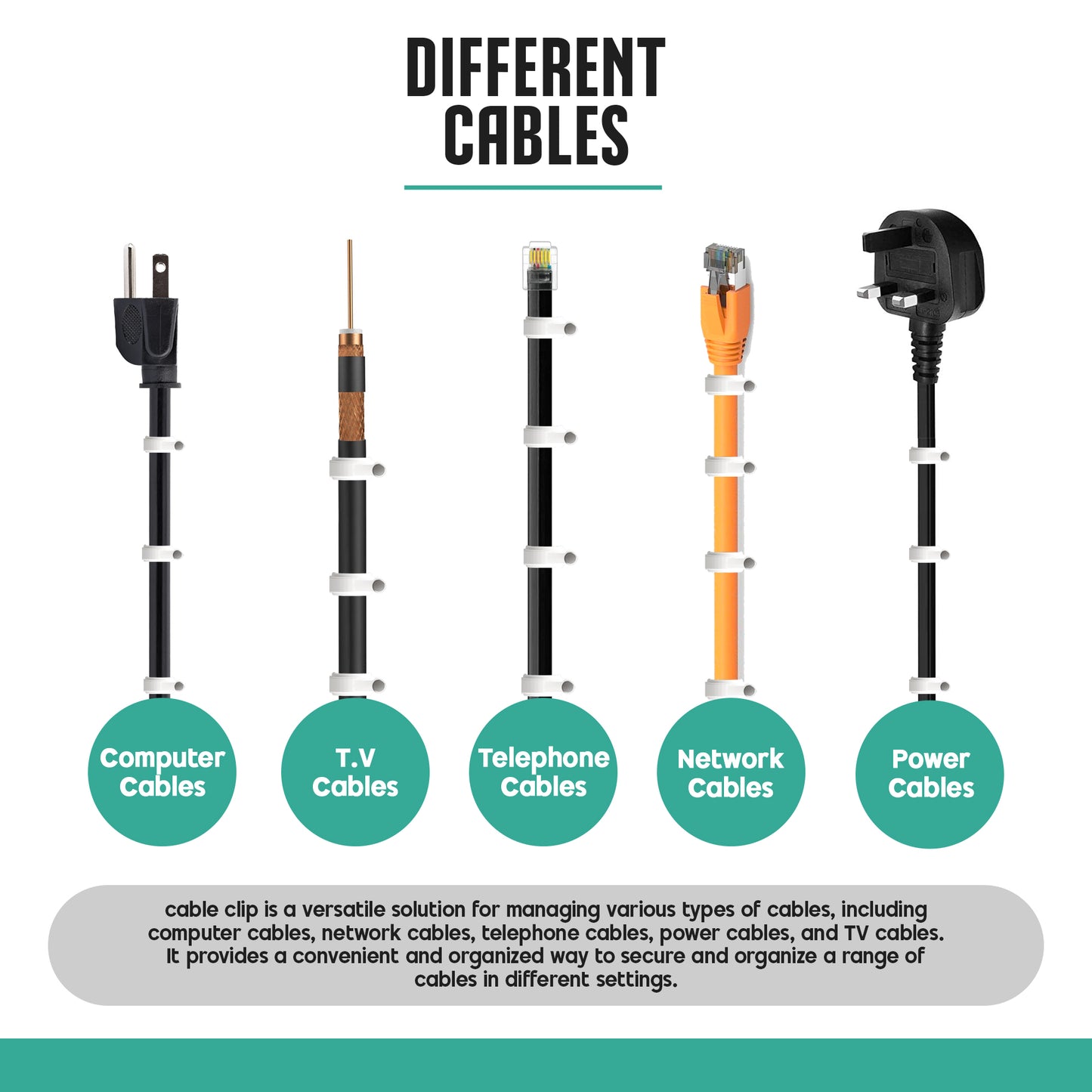 self adhesive cable clips