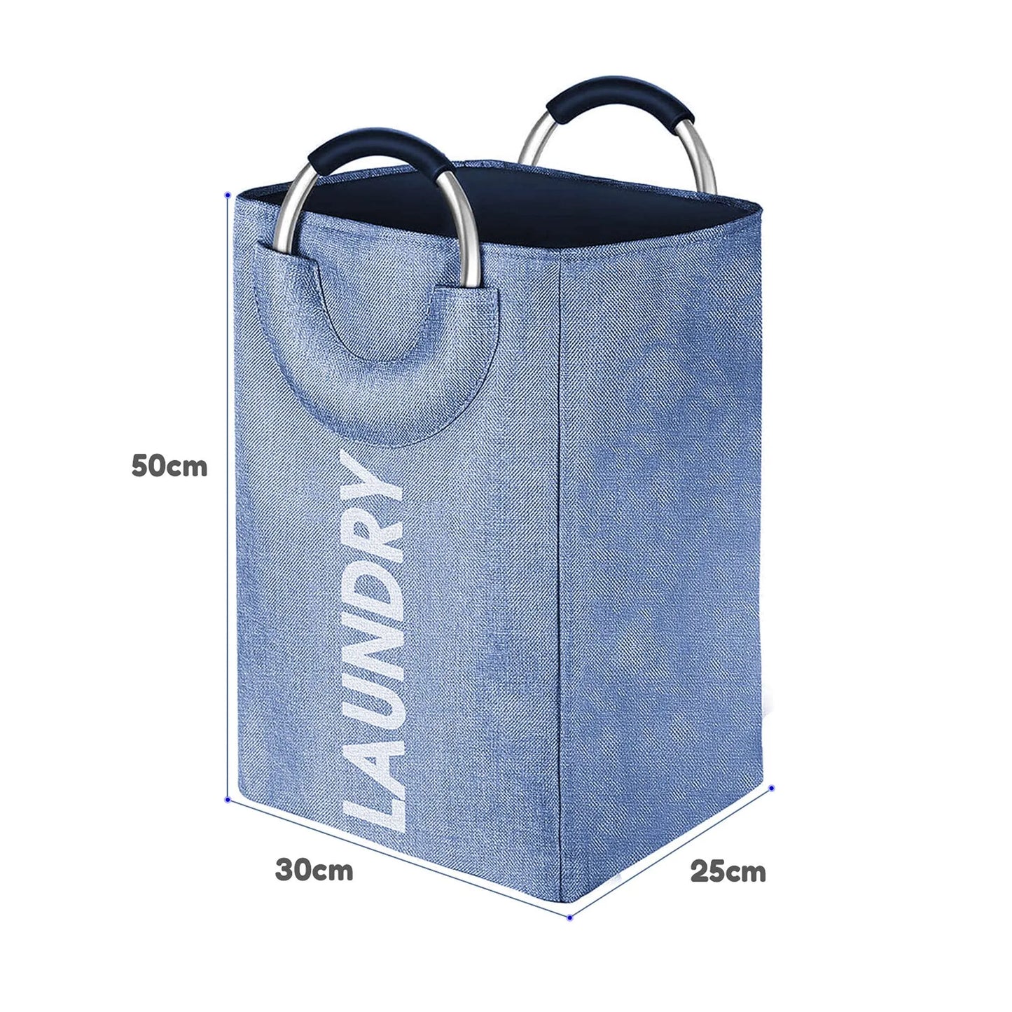 37L Collapsible Heavy Duty Laundry Bag with Handles Only~3800