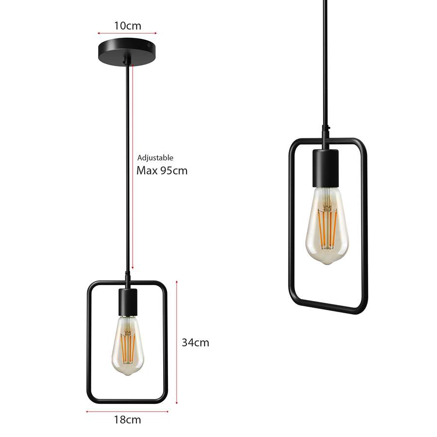 square pendant lighting size image