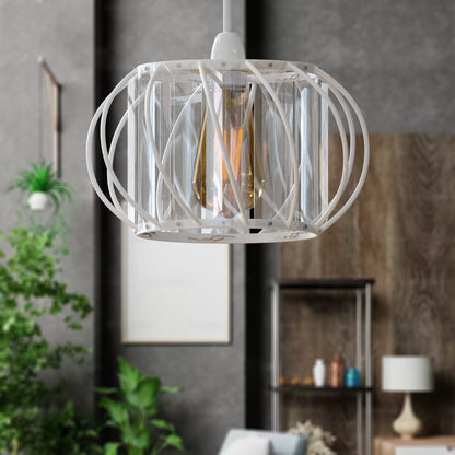 Crystal Glass Lamp Cage Ceiling Light Fixture Fitting Light Cage ~3762