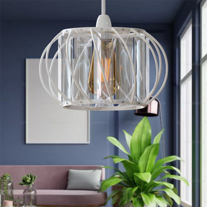 Crystal Glass Lamp Cage Ceiling Light Fixture Fitting Light Cage ~3762