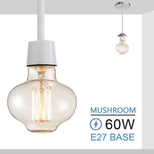 Mushroom E27 60W Dimmable Vintage Bowl Light Bulb.~2995