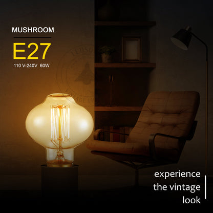 Mushroom E27 60W Dimmable Vintage Bowl Light Bulb.~2995