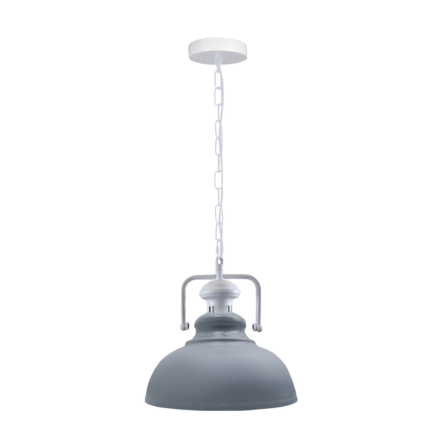 Grey Retro Curvy Shade Metal Barn Ceiling Pendant Ceiling Light