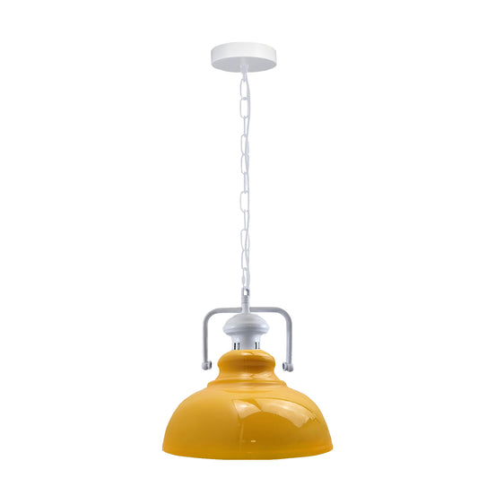 Modern Vintage Retro Adjustable Chain Metal Yellow Pendant Light