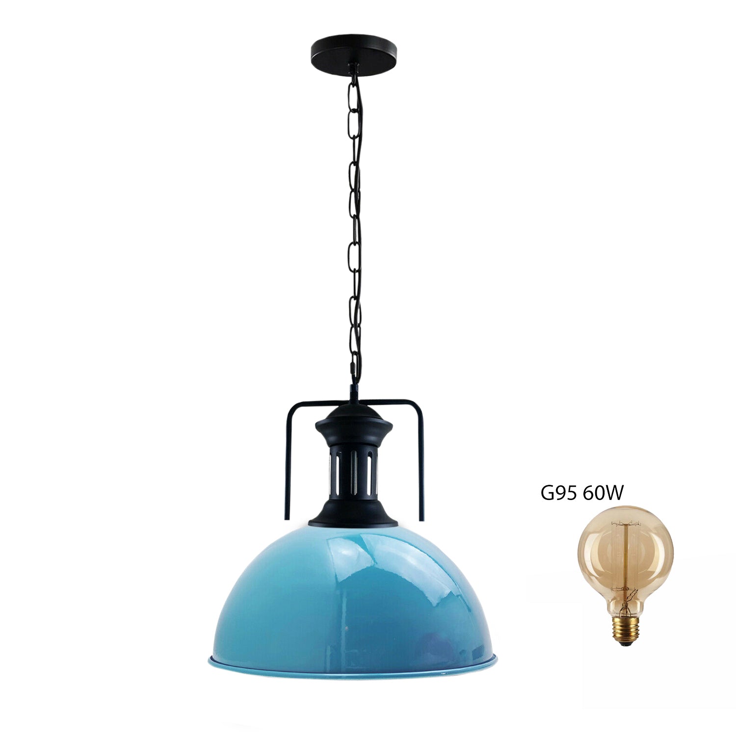 Blue industrial pendant light new arrivals